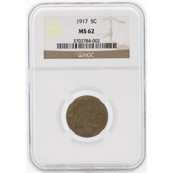 1917 Buffalo Nickel Coin NGC MS62