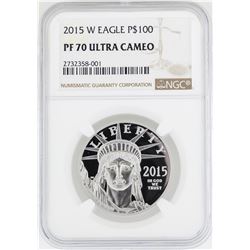2015-W $100 Platinum American Eagle Coin NGC PF70 Ultra Cameo