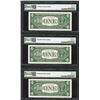 Image 2 : Lot of (3) 1957A $1 Silver Certificate STAR Notes PMG Superb Gem Uncirculated 67