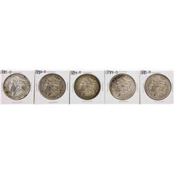 Set of 1881-O to 1885-O $1 Morgan Silver Dollar Coins