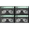 Image 1 : Cut Sheet of (4) 1899 $1 Black Eagle Silver Certificate Notes PCGS Very Choice N