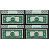 Image 2 : Cut Sheet of (4) 1899 $1 Black Eagle Silver Certificate Notes PCGS Very Choice N