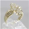 Image 3 : 14KT Yellow Gold 1.00 ctw Diamond Cluster Ring