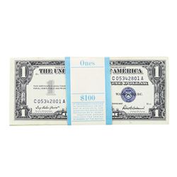 Pack of (100) Consecutive 1957 $1 Silver Certificate Notes