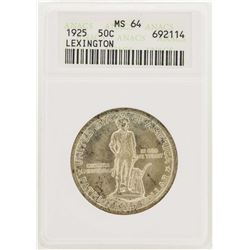 1925 Half Dollar Lexington-Concord Sesquicentennial Commemorative Coin ANACS MS6