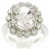 Image 6 : 14KT White Gold Estate Bridal 5.32 ctw Morganite Ring and Diamond Ring