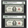 Image 1 : (2) Consecutive 1966 $100 Legal Tender Notes PMG Choice About Uncirculated 55EPQ