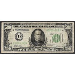 1934A $500 Federal Reserve Note Cleveland