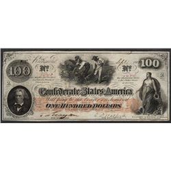 1862 $100 Confederate States of America Note