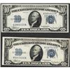 Image 1 : Lot of (2) 1934 $10 Silver Certificate Notes