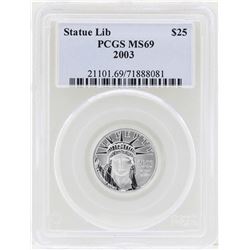 2003 $25 American Platinum Eagle Coin PCGS MS69