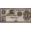 Image 1 : 1800's $1 The Merchant's and Mechanics Bank Obsolete Note