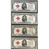 Lot of (4) 1928 $5 Legal Tender Notes