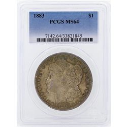 1883 $1 Morgan Silver Dollar Coin PCGS MS64