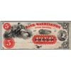 Image 1 : 1800's $5 The Bank of Washington Obsolete Note