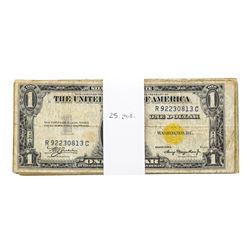 Lot of (25) 1935A $1 North Africa WWI Emergency Silver Certificate Notes