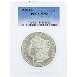 1885-CC $1 Morgan Silver Dollar Coin PCGS MS64