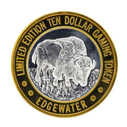 .999 Silver Edgewater Hotel & Casino $10 Casino Limited Edition Gaming Token