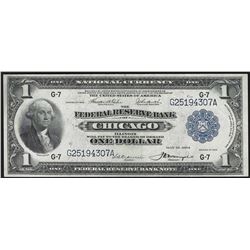 1918 $1 Federal Reserve Bank Note Chicago