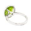 Image 3 : 14KT White Gold 4.90 ctw Peridot and Diamond Ring