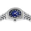 Image 3 : Rolex Mens Stainless Steel Blue Vignette 3.15 ctw. Diamond Datejust Wristwatch