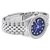 Image 7 : Rolex Mens Stainless Steel Blue Vignette 3.15 ctw. Diamond Datejust Wristwatch