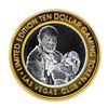 Image 2 : .999 Silver Las Vegas Club $10 Limited Edition Casino Gaming Token