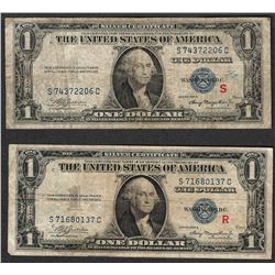 1935A $1 R & S Pair of Experimental Silver Certificate Notes