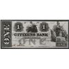 Image 1 : 1852 $1 Citizens Bank Obsolete Note