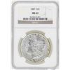 Image 1 : 1887 $1 Morgan Silver Dollar Coin NGC MS63
