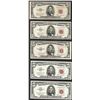 Image 1 : Lot of (5) 1953/1963 $5 Legal Tender Notes