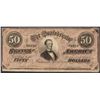 Image 1 : 1864 $50 Confederate States of America Note