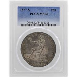 1877-S $1 Silver Trade Dollar Coin PCGS MS62