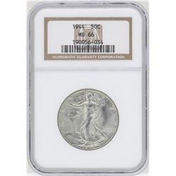 1944 Walking Liberty Half Dollar Coin NGC MS66