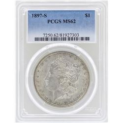 1897-S $1 Morgan Silver Dollar Coin PCGS MS62
