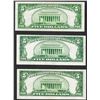 Image 2 : Lot of (3) 1934 $5 Silver Certificate Notes