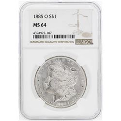 1885-O $1 Morgan Silver Dollar Coin NGC MS64
