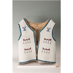 Blackfeet Beaded Man's Vest, 22" x 18"