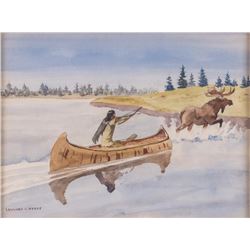 Leonard Reedy, two watercolors