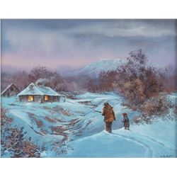 Ted Blaylock, two acrylics