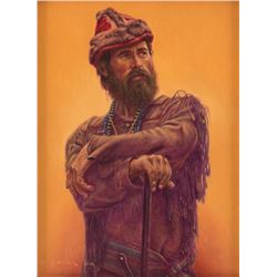 M.C. Poulson, oil on board