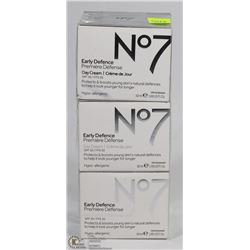 LOT OF 3 N°7 EARLY DEFENSE NIGHT CREAM