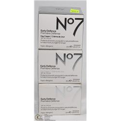 LOT OF 3 N°7 EARLY DEFENSE NIGHT CREAM