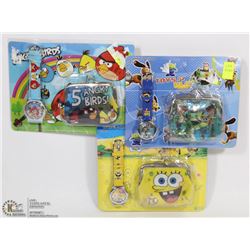 LOT OF 3 KIDS WATCH AND WALLET SET