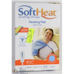 SOFT HEAT HEATING PADS - SIZE XLARGE, 12X24 WITH 4