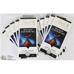 10 LINDT EXCELLENCE SEA SALT DARK CHOCOLATE BARS