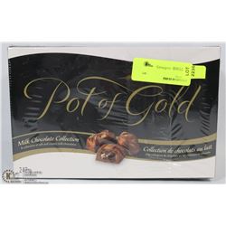 THREE 247G PACKS OF POT OF GOLD CHOCOLATES