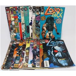 BOX OF ESTATE LOBO COMICS INCL EIGHT #1'S