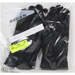2PK LADIES LEATHER GLOVES MEDIUM.