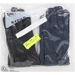 2PK LADIES LEATHER GLOVES MEDIUM.